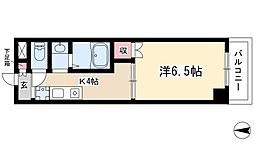 セントラル瑞穂 1Kの間取図画像
