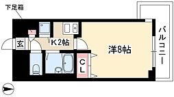 LUMINOUS　TSURUMAKOEN（旧エルスタンザ鶴舞公園） 3階1Kの間取り