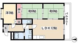 ステージ21 3階2LDKの間取り