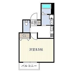 INOVE天白八幡山 2階1Kの間取り