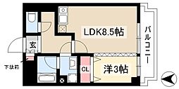 エポラール白壁 2階1LDKの間取り