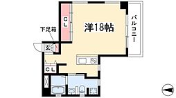 Life inn桜山 3階ワンルームの間取り