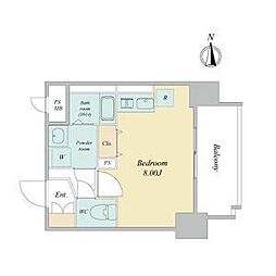 名古屋市中区金山3丁目マンション ワンルームの間取図画像