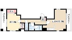 ルピナス泉 1LDKの間取図画像