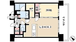 アデグランツ大須 1SLDKの間取図画像