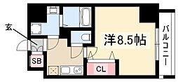 RESIDENCIA泉 1Kの間取図画像
