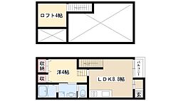 ウエストエム 1LDKの間取図画像