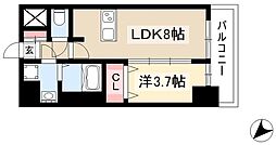 アステリ鶴舞エーナ 1LDKの間取図画像