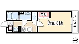 リブリ・新瑞 1Kの間取図画像
