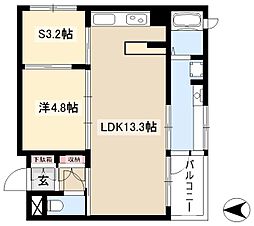 パークホームズ覚王山イースト 1SLDKの間取図画像