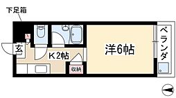 ラ.フォーレ駒方 1Kの間取図画像