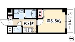 シュロスアービック 1Kの間取図画像