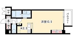 グラヴィス鶴舞 ワンルームの間取図画像
