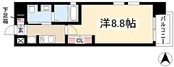 プレシャスコート金山 1Kの間取図画像