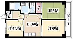 ユーキパレス緑 3DKの間取図画像