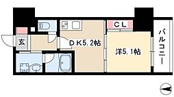 さくらヒルズニシキプラチナムレジデンス 1DKの間取図画像