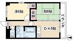 アーバンCoh 2DKの間取図画像