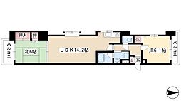 エクレール鶴舞 2LDKの間取図画像
