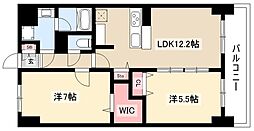 スタシオン川名公園 2LDKの間取図画像