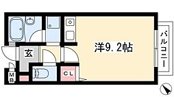 ドーム高峯 ワンルームの間取図画像