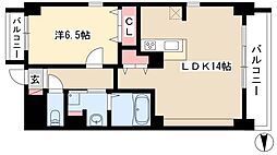 ツインアウルズ 1LDKの間取図画像