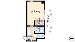 サンライズ駒方 1Kの間取図画像