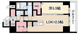 CLOVER泉 1SLDKの間取図画像