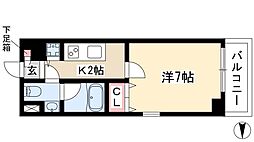 プロシード新栄 1Kの間取図画像