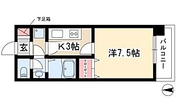 KDXレジデンス神宮前 1Kの間取図画像