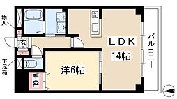 リバーブル檀渓 1LDKの間取図画像