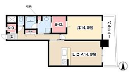 Nアパートメント 1LDKの間取図画像