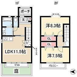 ディアコート池見 2LDKの間取図画像