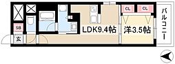 プレサンスロジェ千種内山 1LDKの間取図画像