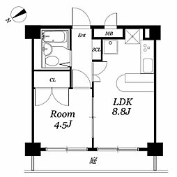 カーサノア八事第12高峰ビル 1LDKの間取図画像