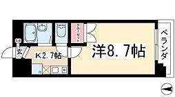 プロビデンス桜山 1Kの間取図画像