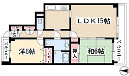 クレス 2LDKの間取図画像
