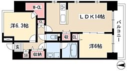 Herencia千代田 2LDKの間取図画像