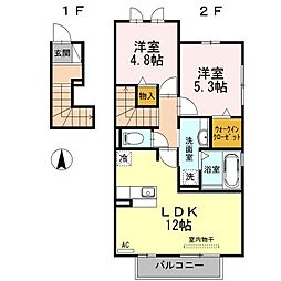 ぺルテ飛鳥AB A棟 2階