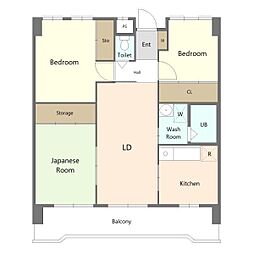 エラン平針 3LDKの間取図画像