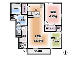 モアナヒルズ 1SLDKの間取図画像