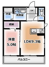 ソフィア鶴川 1LDKの間取図画像