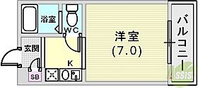 ヴィレッジコーナー  ｜ 兵庫県神戸市兵庫区羽坂通4丁目（賃貸マンション1R・3階・25.84㎡） その2