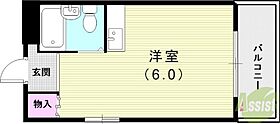 シャトー第9神戸  ｜ 兵庫県神戸市兵庫区夢野町2丁目（賃貸マンション1R・3階・15.91㎡） その2