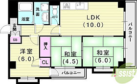 ユニオンハイツ和田岬  ｜ 兵庫県神戸市兵庫区和田宮通4丁目（賃貸マンション3LDK・3階・55.00㎡） その2