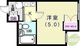 フルール板宿  ｜ 兵庫県神戸市長田区五位ノ池町3丁目（賃貸マンション1K・1階・18.00㎡） その2