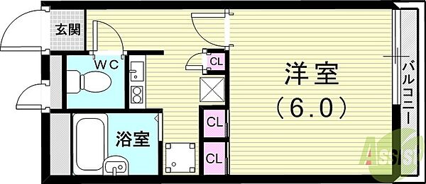 レオパレス楠谷 ｜兵庫県神戸市兵庫区楠谷町(賃貸アパート1K・2階・20.28㎡)の写真 その2