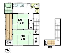 リカ・ハウスA 2Kの間取図画像