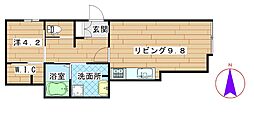 EDITION本蓮沼 1LDKの間取図画像