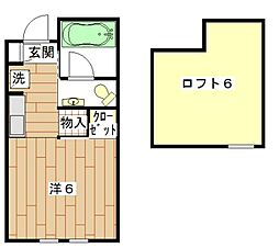 ラフロンヴィラージュ ワンルームの間取図画像