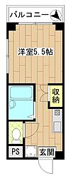 Clair 1Kの間取図画像